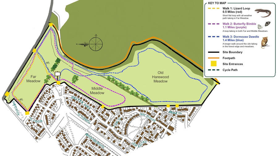 Harewood Nature Reserve map