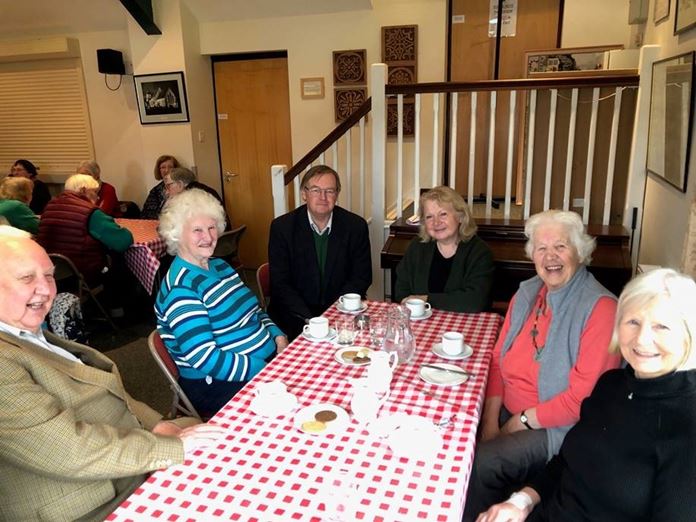 Councillor David Drew attends Chilbolton Warm Hub Lunch Club