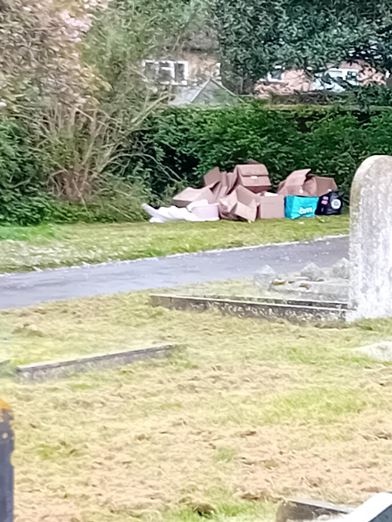 Waste dumped in Andover cemetery