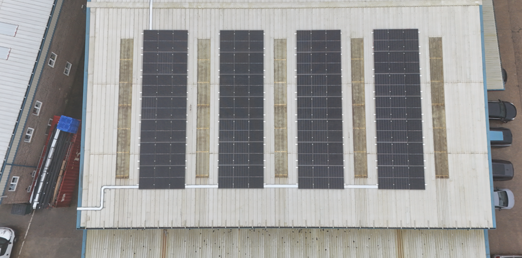 Cinergi premises with solar panels