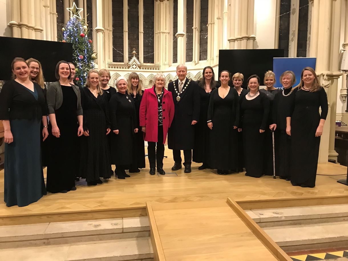 Mayor and Mayoress of Test Valley with Military Wives Choir