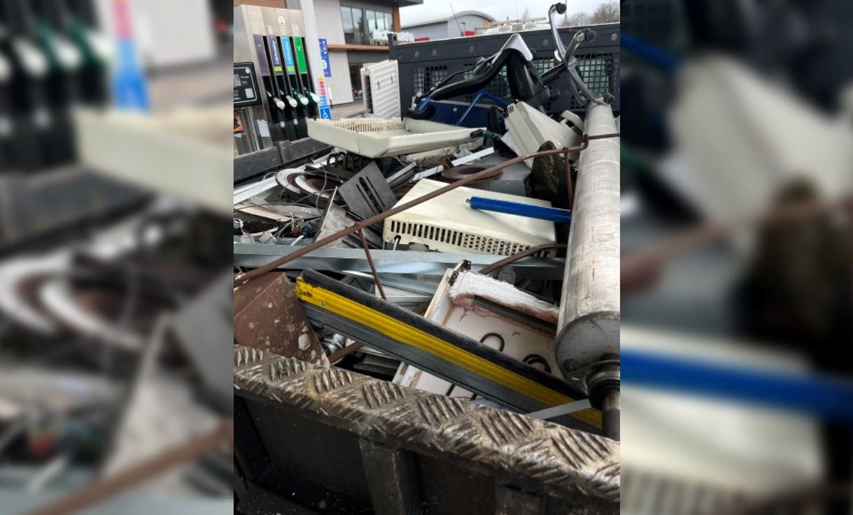 Scrap metal in Ford Tipper truck, from scrap metal collection without a licence