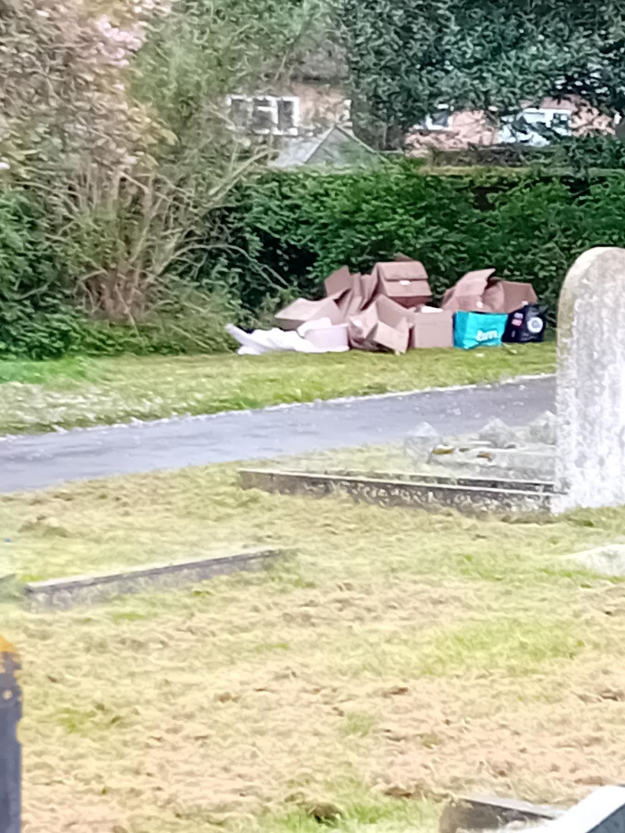 Waste dumped in Andover cemetery