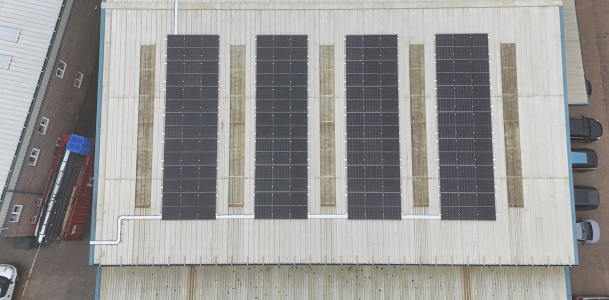 Cinergi premises with solar panels