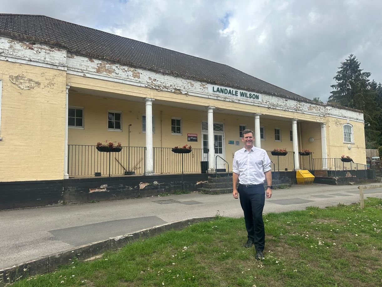 Councillor Phil North visits Landale Wilson Hall following approval of funds
