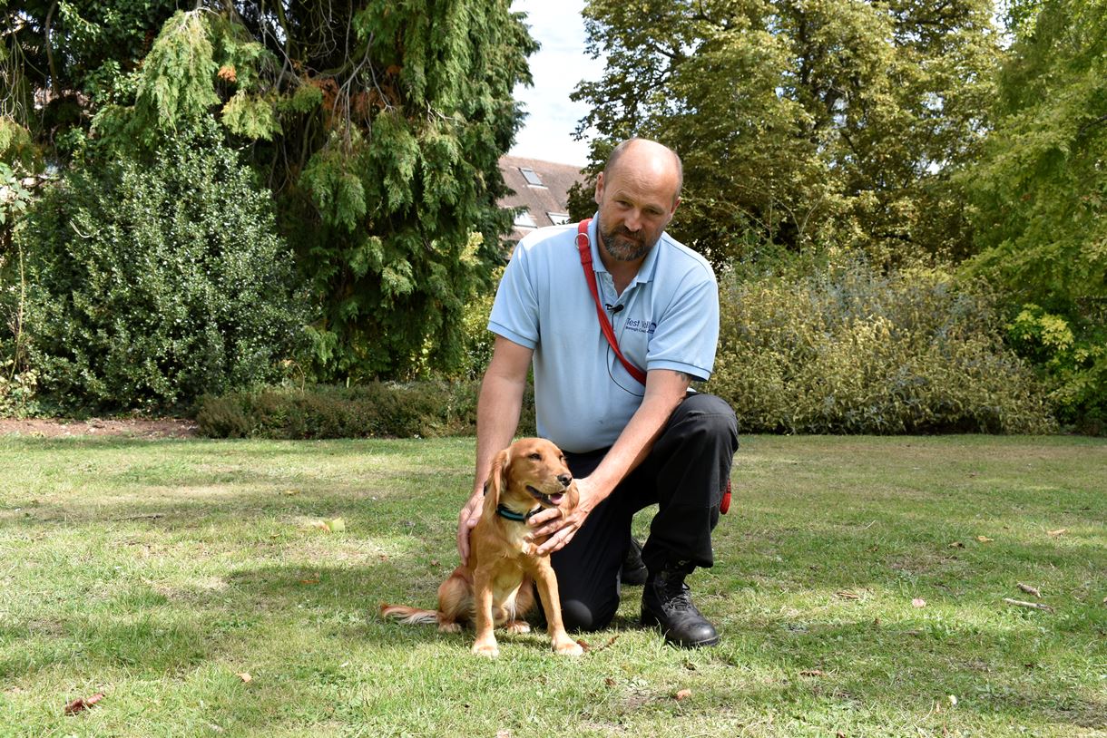 Rod Mason, TVBC Animal Welfare Officer with his dog, George.